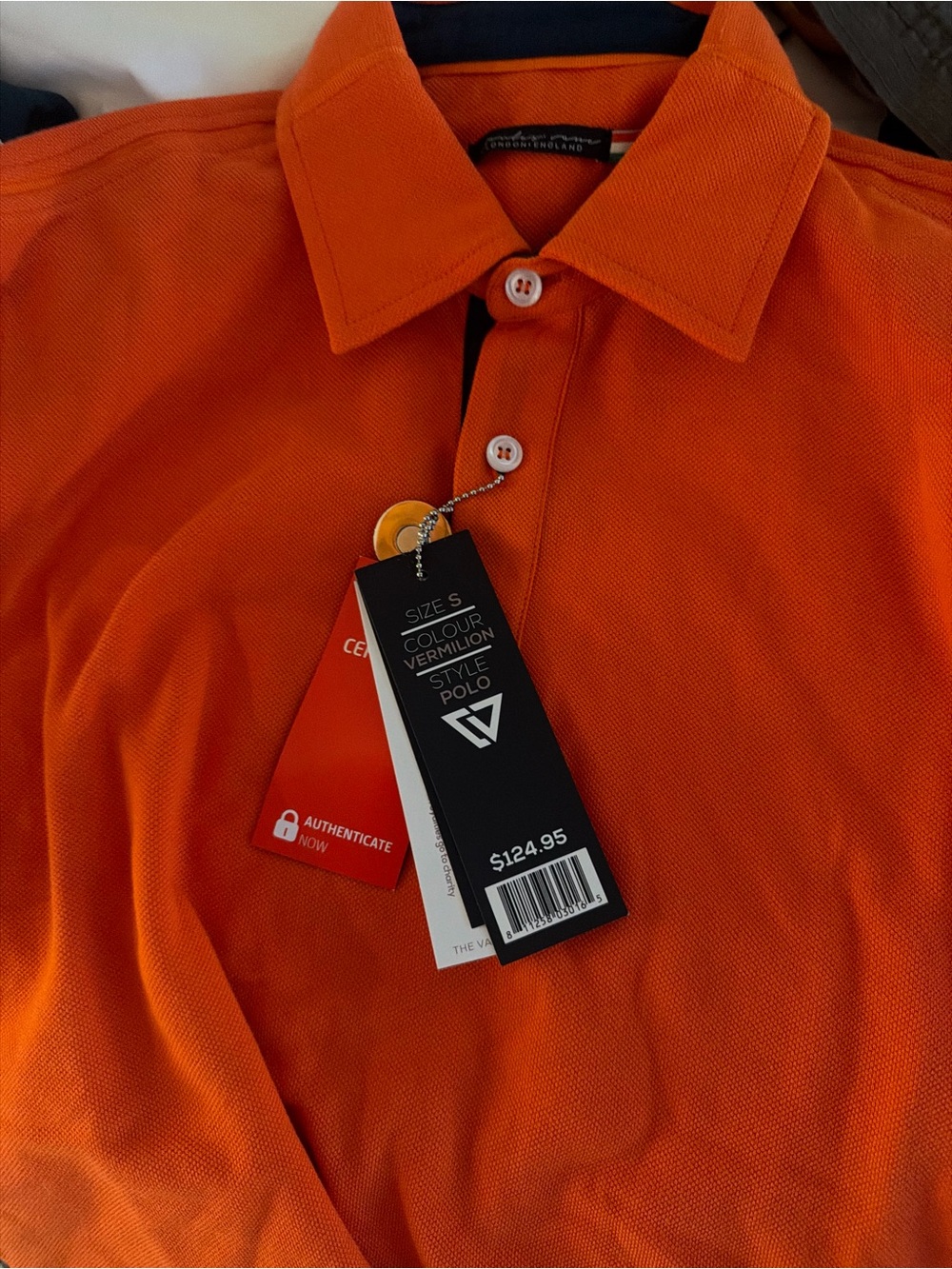 Charles Vane Polo Shirt - Men's Orange Knit Polo
